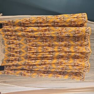 SIZE SMALL MAX STUDIO PLEATED FLORAL SKIRT